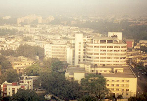 View from the hotel window in Delhi