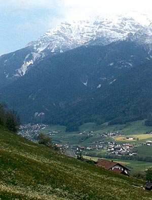 Looking towards Neustift in the Stubai Valley